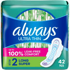 Always Ultra Thin Pads Size 2 Long Super front packaging view