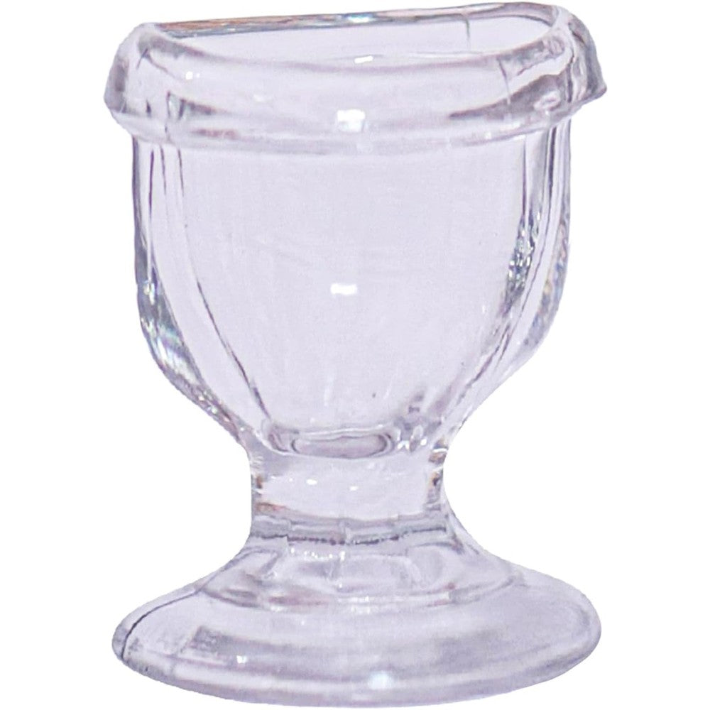 HealthAndYoga glass eye wash cup front view for eye hygiene