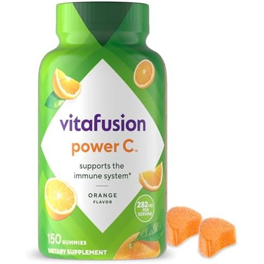 Vitafusion Power C Vitamin C 150 Gummies front view bottle for adult immune support