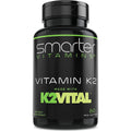 SmarterVitamins Vitamin K2 MK7 60 liquid softgels front view for cardiovascular supplement shopping.