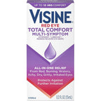 Visine Red Eye Total Comfort Multi-Symptom Eye Drops front view for redness relief.