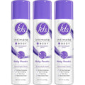 FDS Intimate Deodorant Spray Baby Powder 3-pack front view for feminine freshness.