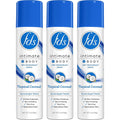 FDS Intimate Deodorant Spray Tropical Coconut pack of three front view feminine hygiene.