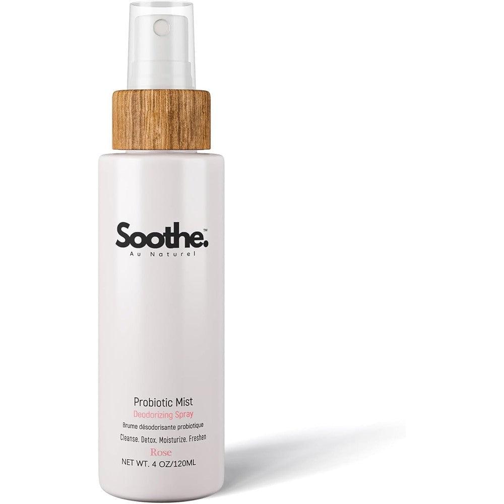 Soothe Au Naturel Probiotic Mist Deodorizing Spray front view rose feminine deodorant