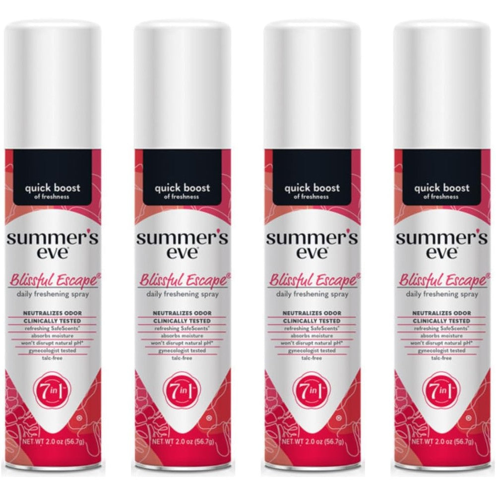 Summer's Eve Blissful Escape Feminine Deodorant Spray front view for intimate hygiene