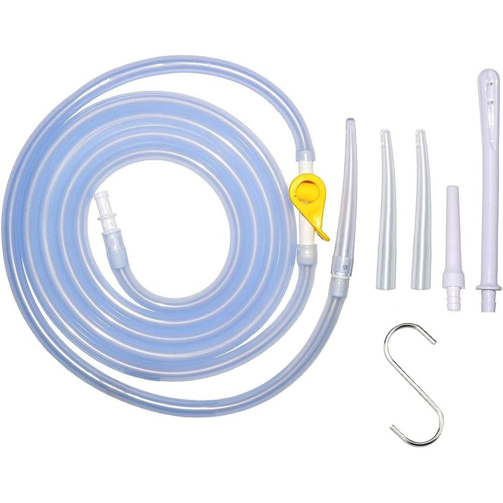 Kimann Enema Kit Replacement Part front view showing silicone hose and tips.