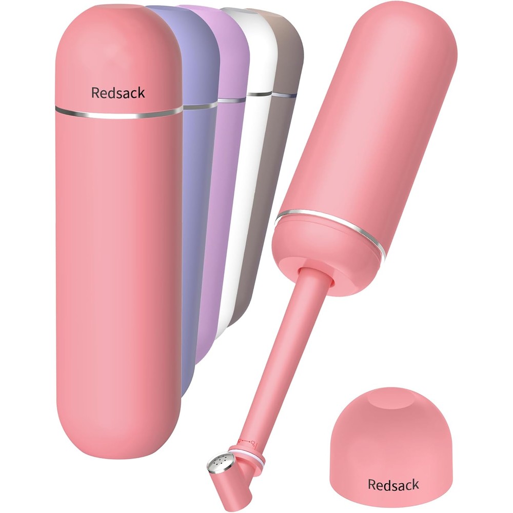 Redsack Portable Peri Bottle front view pink handheld bidet