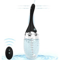 Govkis Automatic Electric Enema Bulb front view showing transparent 15 ounce bottle.