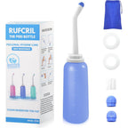 RUFCRIL Peri Bottle blue portable bidet front view for postpartum hygiene.