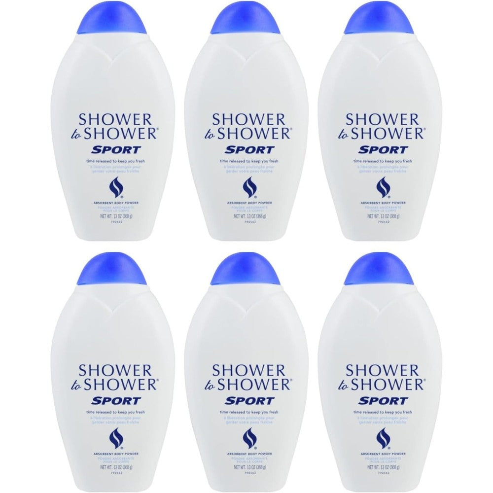 Shower To Shower Sport Absorbent Body Powder front view authentic USA import.