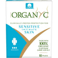 Organyc 100% Organic Cotton Feminine Pads 10 count pack front view