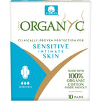 Organyc 100% Organic Cotton Feminine Pads 10 count pack front view