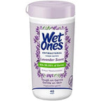 Wet Ones Antibacterial Hand Wipes, Lavender Wipes | Antibacterial Wipes, Moisturizing Wipes | 40 ct. Canister