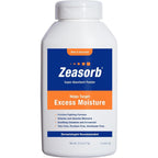 Zeasorb Prevention Super Absorbent Excess Moisture Powder front view for sweat protection.
