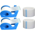 Rose Romee microporous surgical medical paper tape pack front view featuring two white rolls in blue dispensers