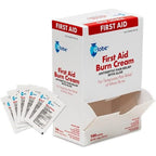 Globe First Aid Burn Cream 144 count box front view for pain relief.