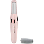 HARJJME electric foot callus remover pink and grey front view professional pedicure tool