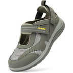 FitVille Women Diabetic Orthopedic Sandals front view showing green mesh upper.