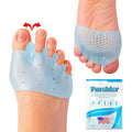 Pnrskter Toe Spacers and Metatarsal Pads front view showcasing blue gel material and honeycomb air holes.
