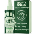 HAPPY SOLES Shoe Deodorizer Spray front view Eucalyptus Mint bottle