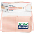 MKISS Extra Large Disposable Incontinence Bed Pads thirty count package front view showing product specifications.