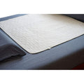Careboree cotton top quilted underpad 2 pack front view showcasing the soft diamond quilted blue pattern.