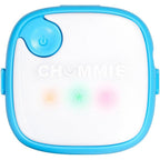 Chummie Elite Bedwetting Alarm blue color front view showing compact microprocessor unit
