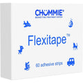 Chummie Flexitape 60 count box front view showing blue adhesive strips for bedwetting alarms.
