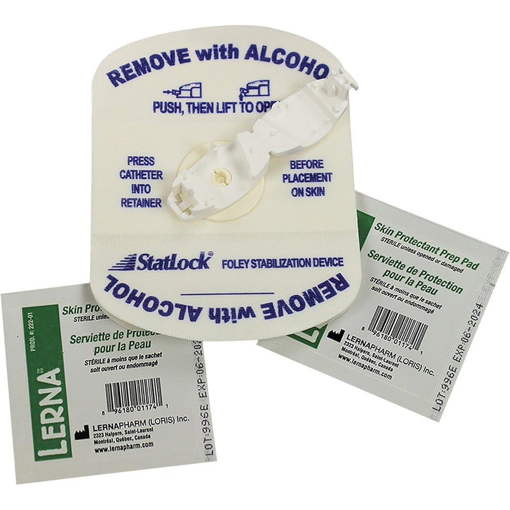 Venetec StatLock Foley Catheter Securement Device front view with tricot anchor pad
