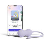 Perifit Care Plus pelvic floor exerciser front view with app interface