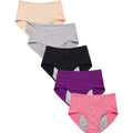 WBEAUTALLOVE Womens Mesh Period Panties front view showcasing the high waisted design and black color variant.