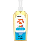 OFF! Kids Mosquito And Tick Repellent Spray four ounce front bottle view on white background