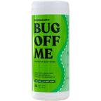 Dermaglove Bug Off Me Mosquito and Insect Repelling Body Wipes front view container for natural bug defense