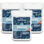 Aunt Fannie's Mosquito Repellent Wipes three pack front view showing the pop up dispenser canister.