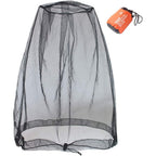 Cinvo mosquito head net worn over a hat for outdoor protection