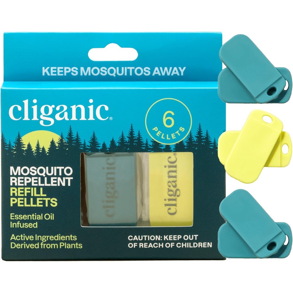 Cliganic mosquito repellent refill pellets 6 pack front view
