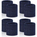 Peasug 8 Pcs Sports Wrist Sweat Bands front view
