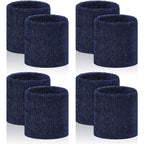 Peasug 8 Pcs Sports Wrist Sweat Bands front view