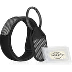 Para'Kito black mosquito repellent wristband and clip kit front view