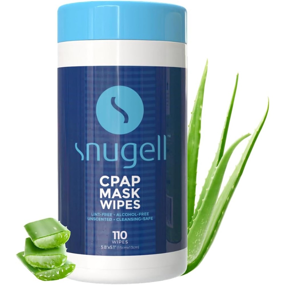 Snugell Unscented CPAP Mask Wipes 110 count canister front view