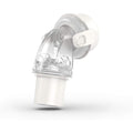 Resmed Airfit F20 and F30 QuietAir elbow front view showing vent design