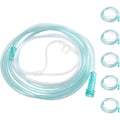DWCHECK Soft Oxygen Nasal Cannula 5 pack front view showing individual packaging.