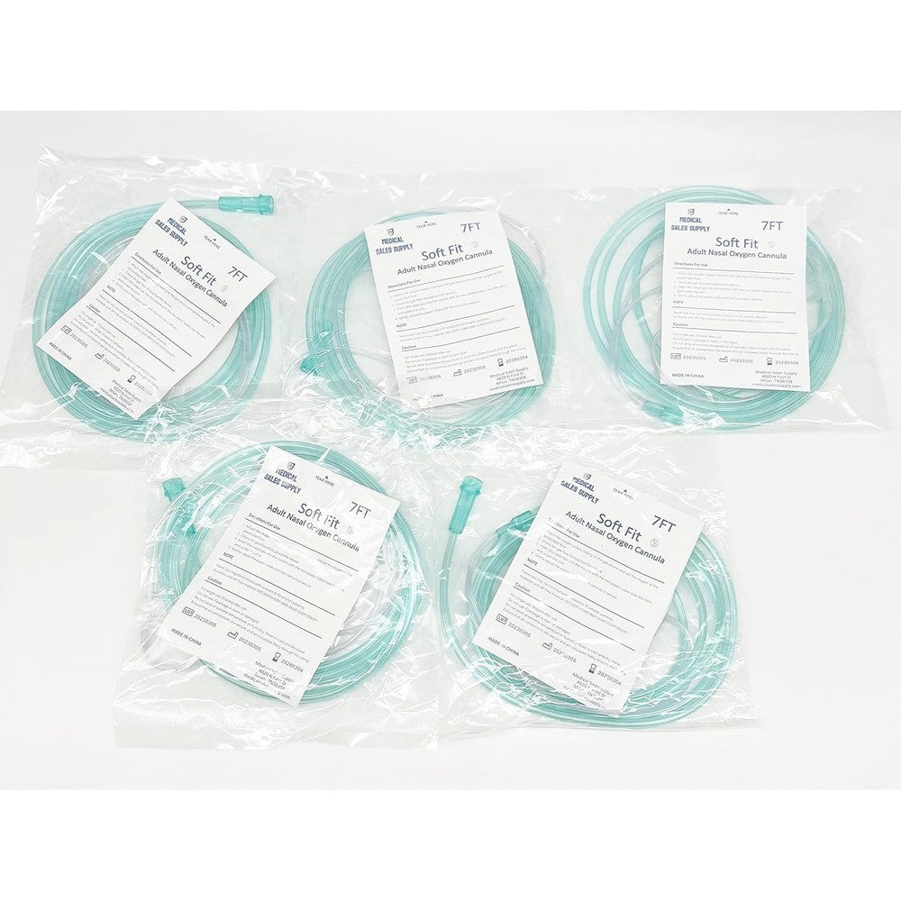 Medical Sales Supply Super Soft Nasal Oxygen Cannula front view of cushion tips