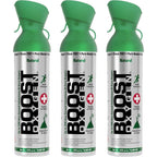 Boost Oxygen Large Natural 10 Liter Canister 3 pack front view for respiratory support.