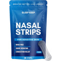 Sleep Keep Extra Strength Nasal Strips 30 count front packaging view for snoring relief.