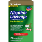 GoodSense Nicotine Polacrilex Lozenges 4mg mint flavor front packaging.