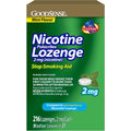 GoodSense Nicotine Polacrilex Lozenge 2 milligram packaging front view for smoking cessation support