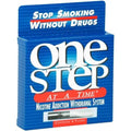 One Step At A Time Nicotine Addiction Withdrawal System packaging showing four filters for natural smoking cessation.