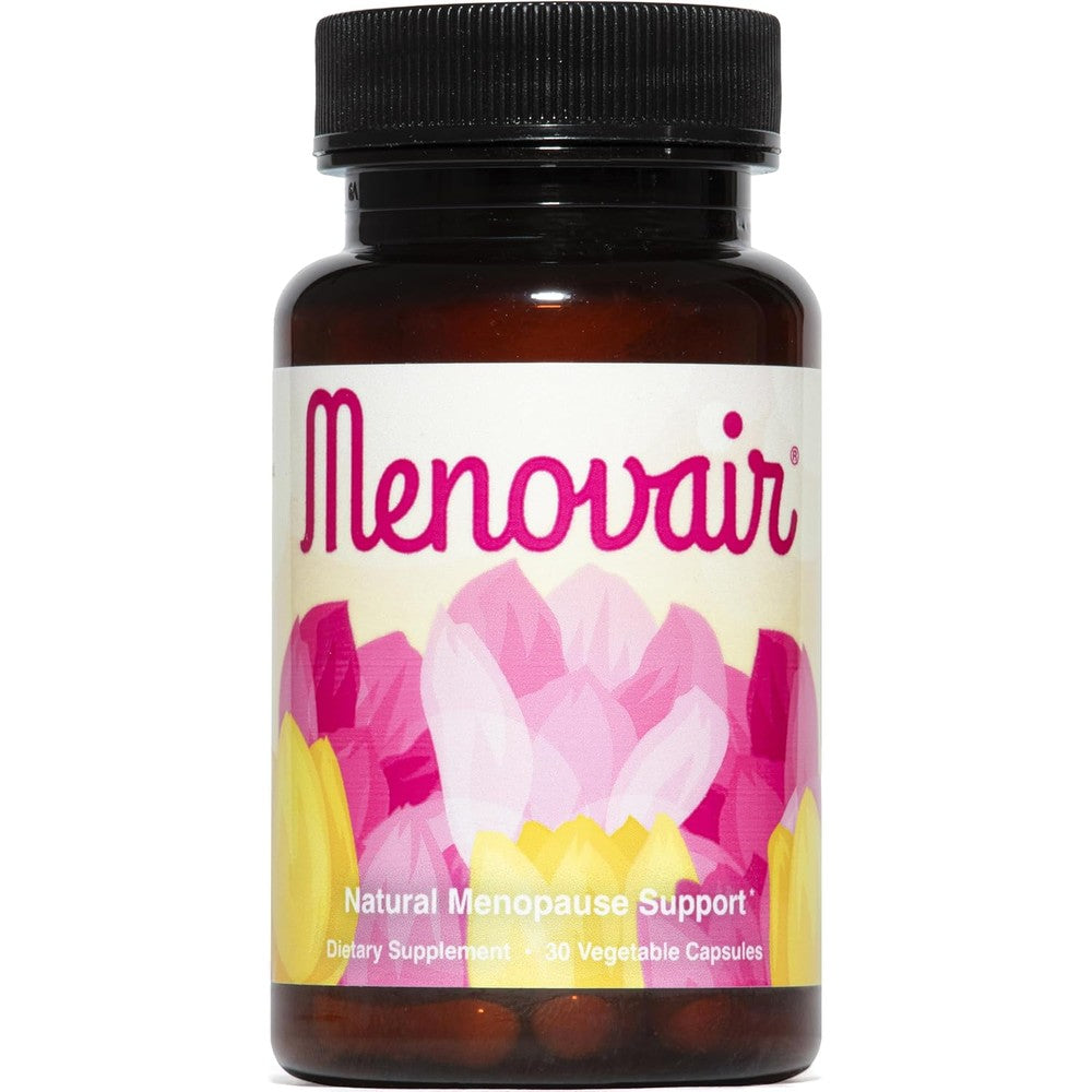 Menovair natural menopause support supplement front bottle view
