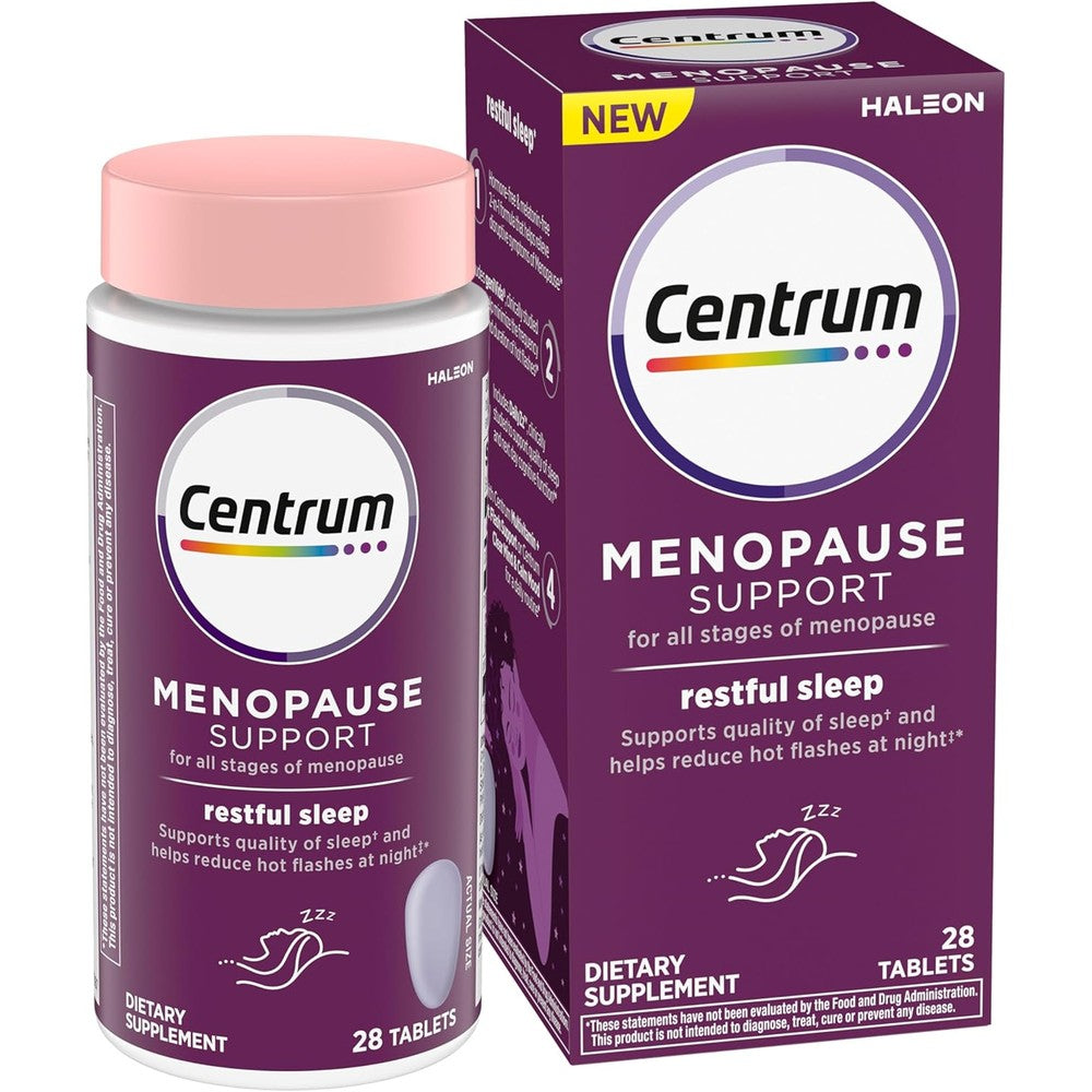 Centrum Restful Sleep Menopause Support Tablets front of bottle